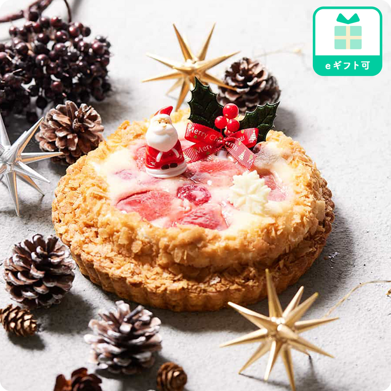 【Xmas】いちごとチーズプリンタルト